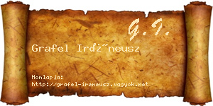 Grafel Iréneusz névjegykártya
